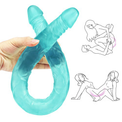 double head 22 inch green dildo
