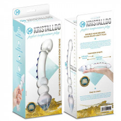 double head smooth prostate glass dildo