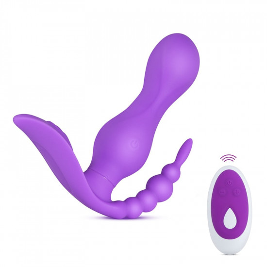 double-headed silicone pull beads wireless remote control vibrator