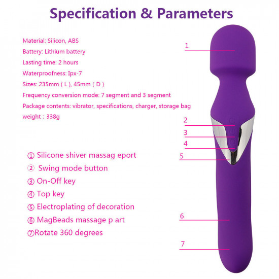 double-headed turning beads 360 degree rotation vibrator