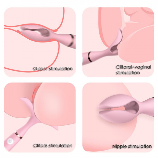 double-headed variable frequency silent vibrator for breasts vagina