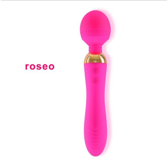 double head magnetic charging strong vibrator with lighting button