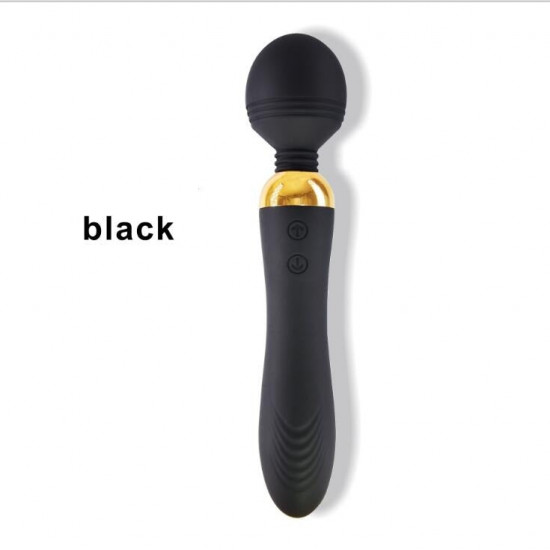 double head magnetic charging strong vibrator with lighting button