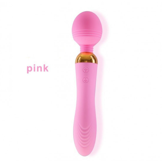 double head magnetic charging strong vibrator with lighting button