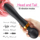 double head magnetic charging strong vibrator with lighting button