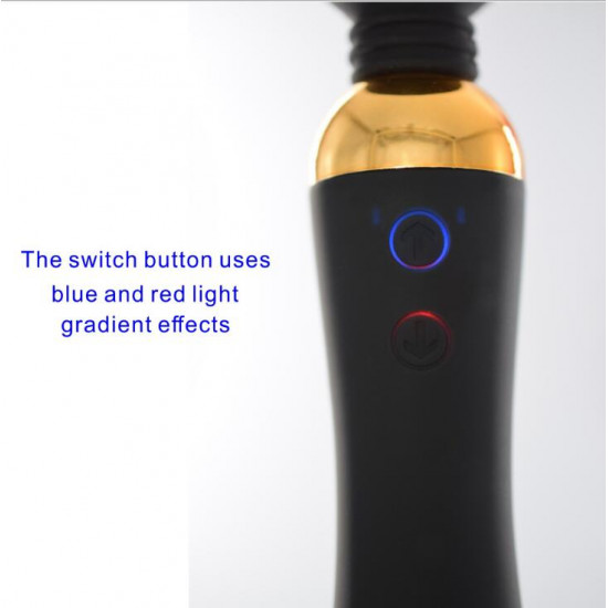 double head magnetic charging strong vibrator with lighting button