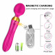 double head magnetic charging wand vibrator for couples