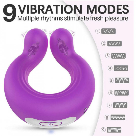 double head vibrating cock ring vagina breasts stimulating