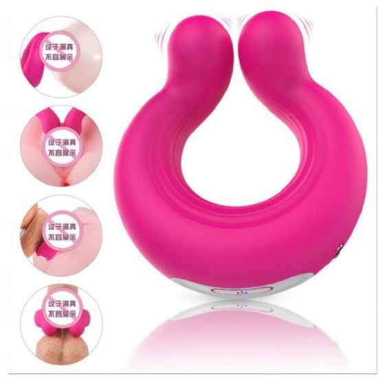 double head vibrating cock ring vagina breasts stimulating