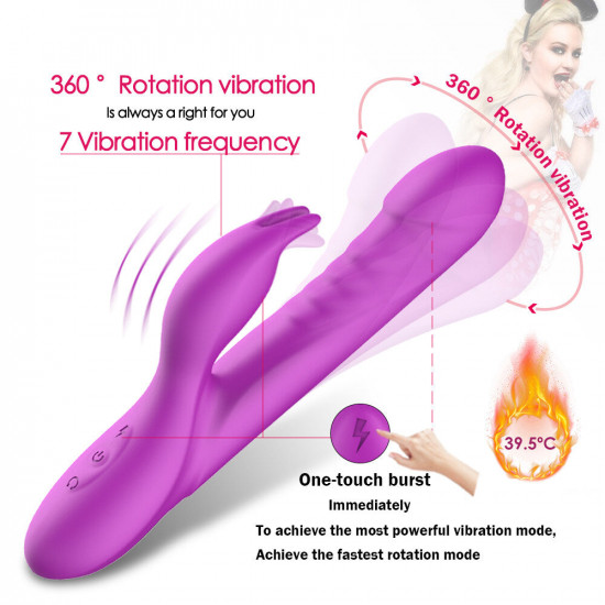 double motors dildo multiple modes rabbit vibrator