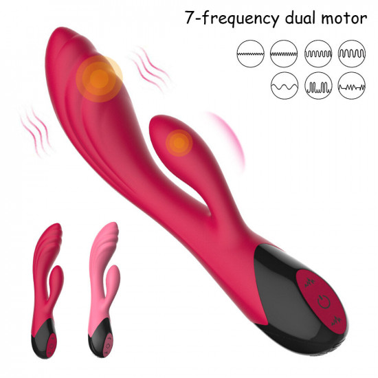 double motors vibrating sex toy with thread for women