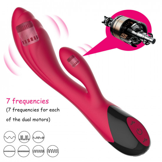 double motors vibrating sex toy with thread for women