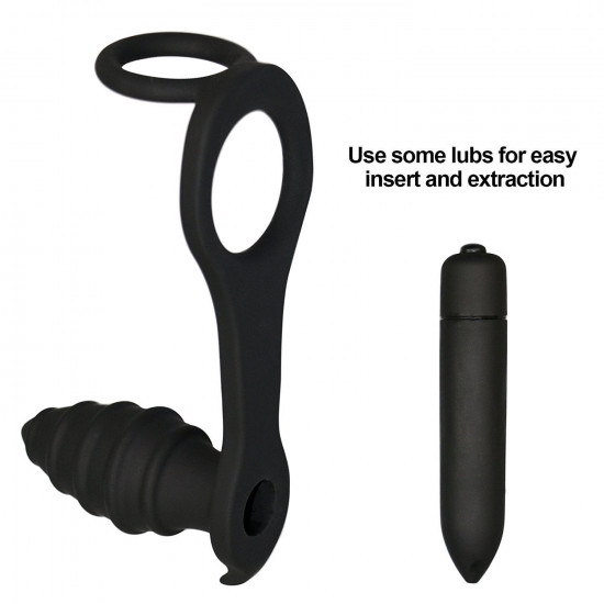 double rings prostate massager waterproof butt plug