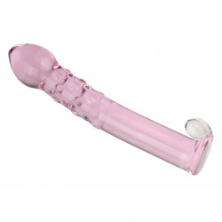drill bit clear raised glass dildo