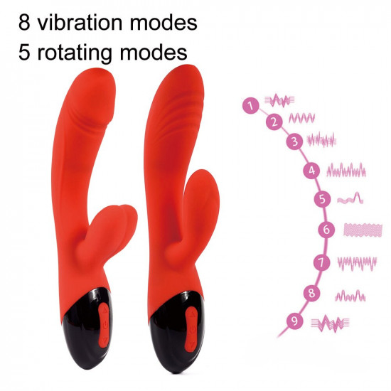 dual vibrating 10 frequencies quiet usb charging rabbit vibrator