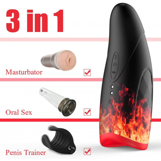 electric masturbator with heating function