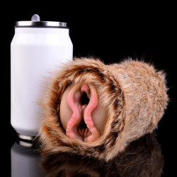 elk pussy male masturbation cup - furry pocket vagina penis masturbator sex toy for men
