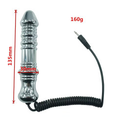 estim dildo electric shock threaded metal dildo