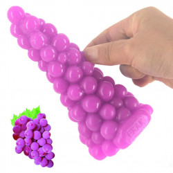 faak grape realistic large anal plug beads g-spot clitoris dildo toy