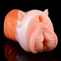 fantasy animal pocket pussy masturbation cup - red fox realistic vaginas penis blowjob male sex toys