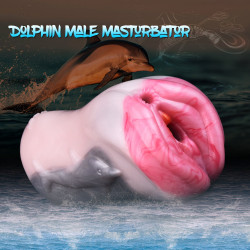 fantasy animal pocket pussy masturbator - dolphin vaginal penis blowjob sex toy for men