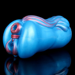 fantasy animal pussy male masturbator - dual vaginal vibrating bullet penis masturbation cup