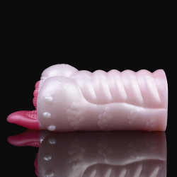 fantasy monster pussy pocket masturbator - silicone tongue vaginal penis blowjob sex toys for men