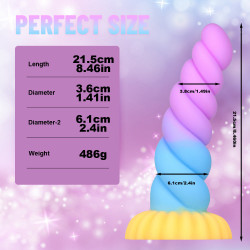 fantasy silicone 8inch unicorn dildo