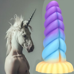 fantasy silicone 8inch unicorn dildo