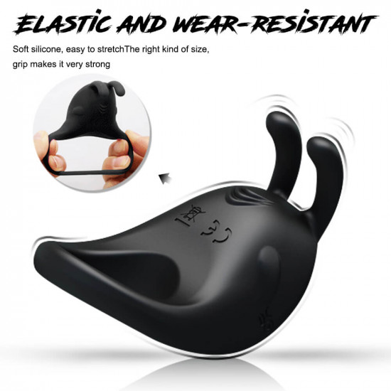 fat rabbit 7 frequency vibrating penis ring sex vibrator for women