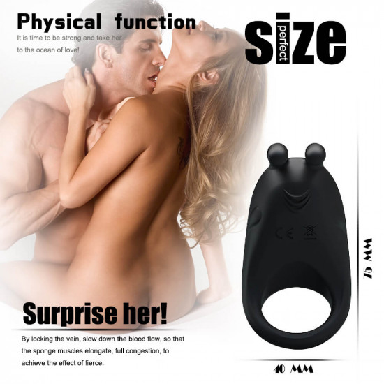 fat rabbit 7 frequency vibrating penis ring sex vibrator for women