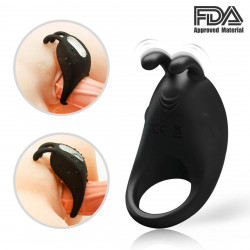 fat rabbit 7 frequency vibrating penis ring sex vibrator for women