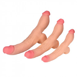 flesh double headed dildo wearable lesbian