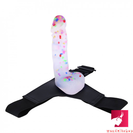 flesh cystal strap-on dildo for men women lesbian masturbation