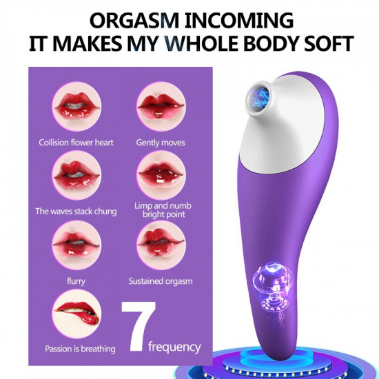 fox small nozzle sucking 7-frequency usb charging vibrator