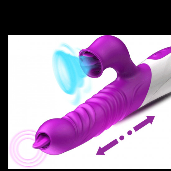 fox t10 automatic telescopic heating tongue licking vibrator