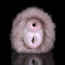 furry rabbit pocket pussy masturbation cup - animal vagina penis massage sex toy for men