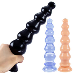 giant anal beads silicone dildos - soft huge dildo butt plug with big suction cup