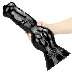 giant black dog penis animal dildo