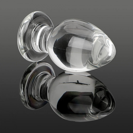 transparent wide glass dildo anal plug stimulation sex toy