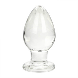 transparent wide glass dildo anal plug stimulation sex toy