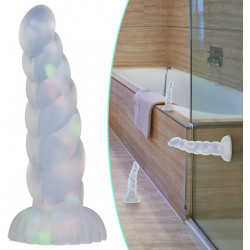 glow in the dark confetti unicorn dildo