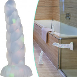 glow in the dark confetti unicorn dildo