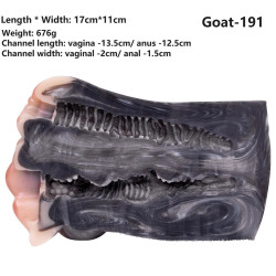 goat pocket pussy male masturbator - silicone animal vagina blowjob masturbation cup