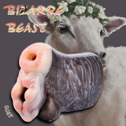 goat pocket pussy male masturbator - silicone animal vagina blowjob masturbation cup