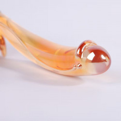 golden dolphin shower sex toy glass dildo