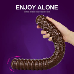 golden hoop jelly lesbian double dildo