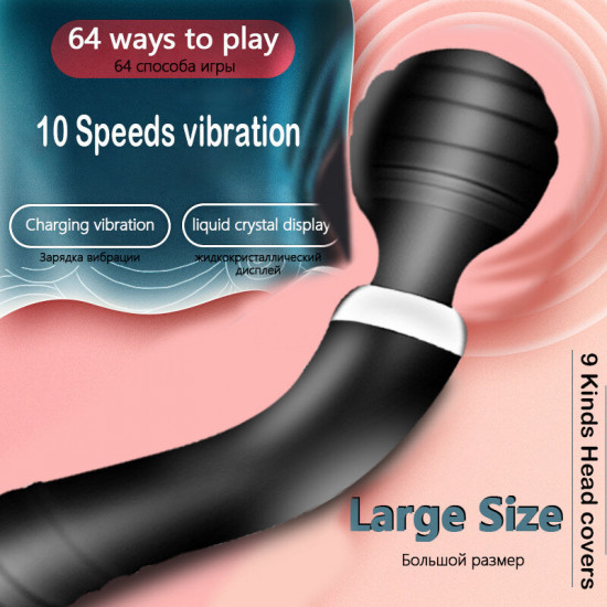 g-spot massaging double 10 frequencies vibration av wand