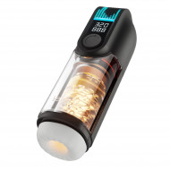 handheld adult stroker male masturbator - lcd monitor vaginal pussy oral blowjob sex machine