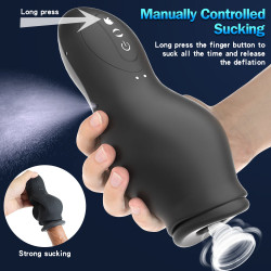 handheld blowjob male masturbator - vacuum sucking penis masturbation vibrator sex toys for men